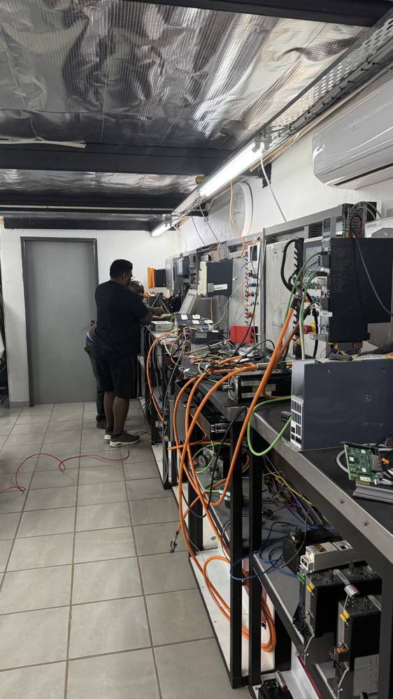 KlareTech load test room with racks of drives and test motors
